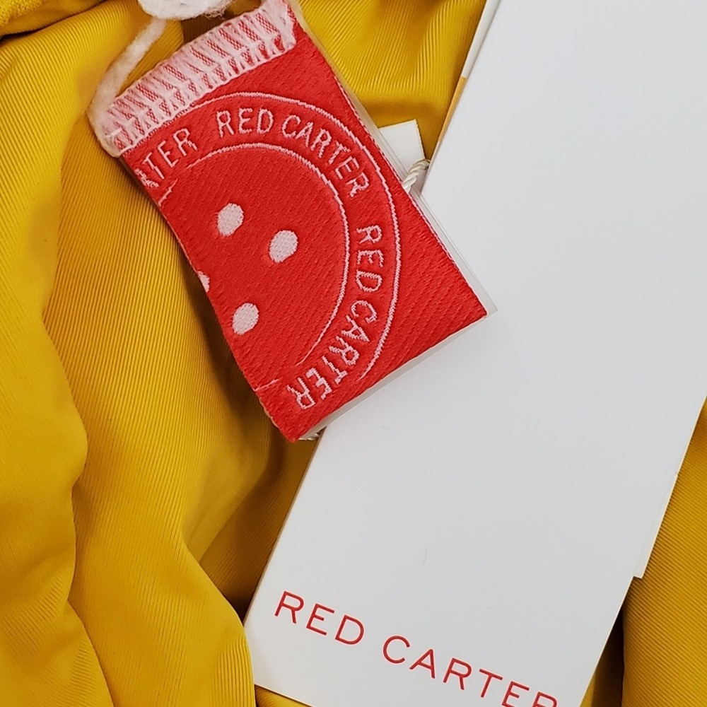 Red Carter Textured Button Front One-Piece - Picture 5 of 6
